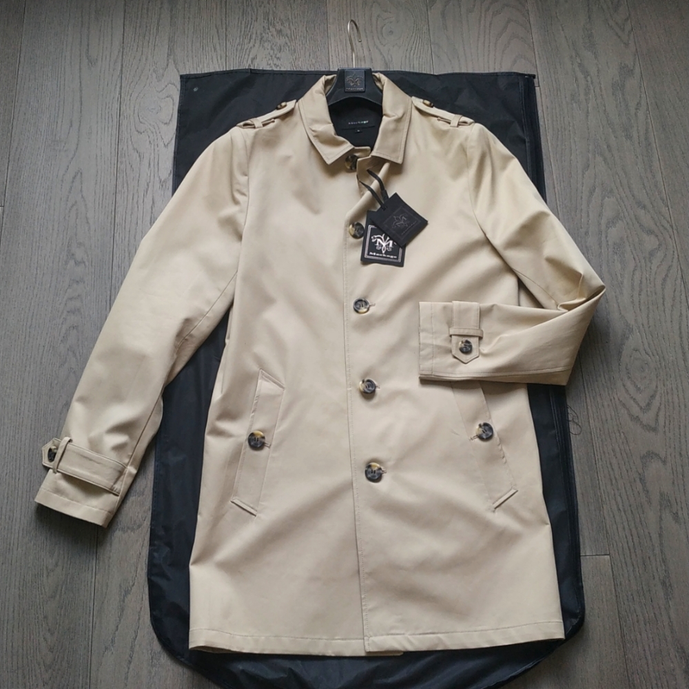 NWT Mackage Justin Trench Coat - size 38. Kept in original dust bag, never worn